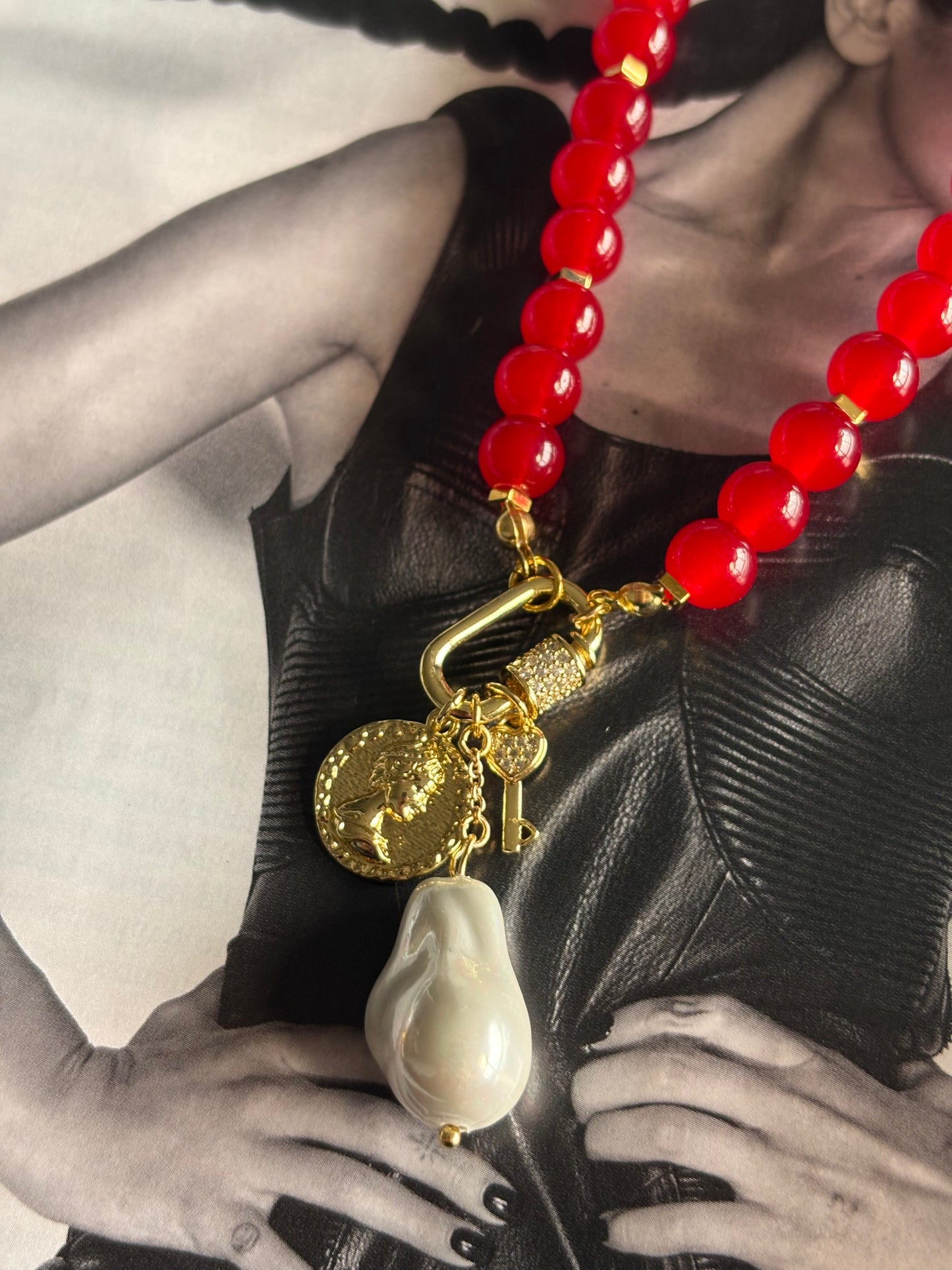 Collar Charms Perlas