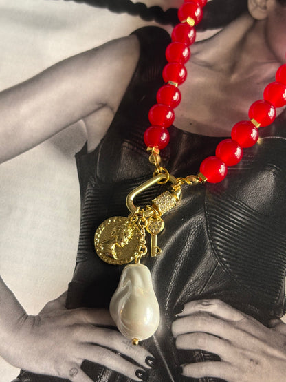 Collar Charms Perlas